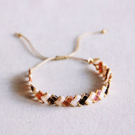 Geflochtenes Tila -Perlenarmband - Nacktfarben