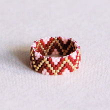 Lade das Bild in den Galerie-Viewer, Webenring Zickzack - Bordeaux/Lilac
