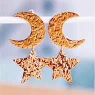Statement Ohrring Moon & Star