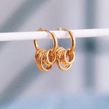 Lade das Bild in den Galerie-Viewer, Edelstahlohrring mit Ringen – Gold
