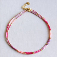 Perlenkette Rosa Mix