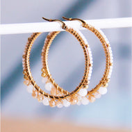 Runde Reifenohrringe mit Facetten und Miyukis - Nacktmischung