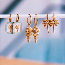 Lade das Bild in den Galerie-Viewer, Ohrringe aus Edelstahl mit Palme mit Palme
