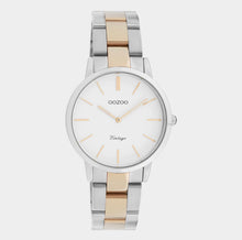 Lade das Bild in den Galerie-Viewer, Oozoo Vinted Uhr mit Edelstahl-Gliederarmband
