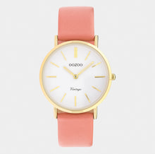 Lade das Bild in den Galerie-Viewer, Oozoo Vinted Uhr mit Lederarmband
